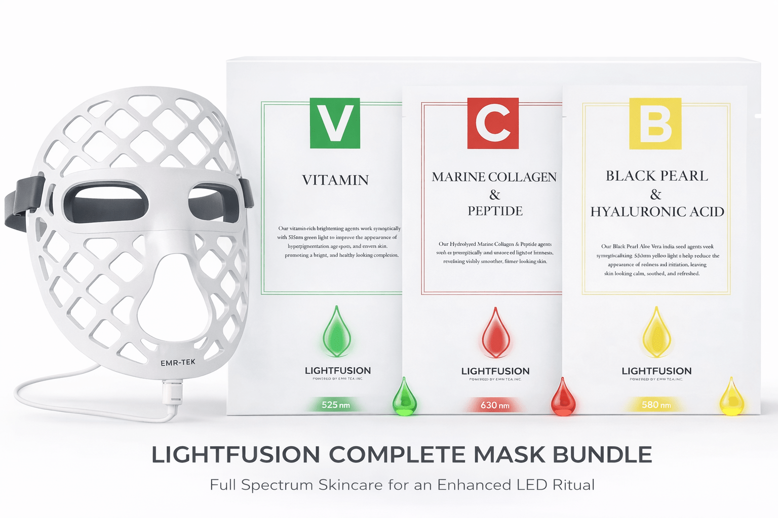 Eterno Mask & Light Fusion Sheet Mask Bundle - cosmetics | EMR-TEK