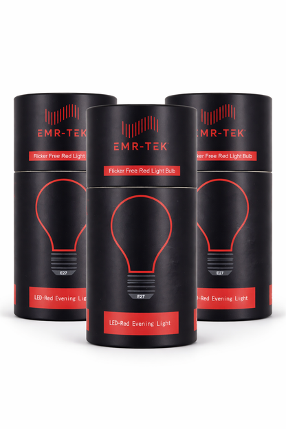 Sunset Light Bulb 3-Pack - Red, Flicker-Free Ambient Light for Winding Down Before Sleep