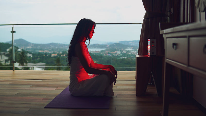 A woman using Firewave at home 